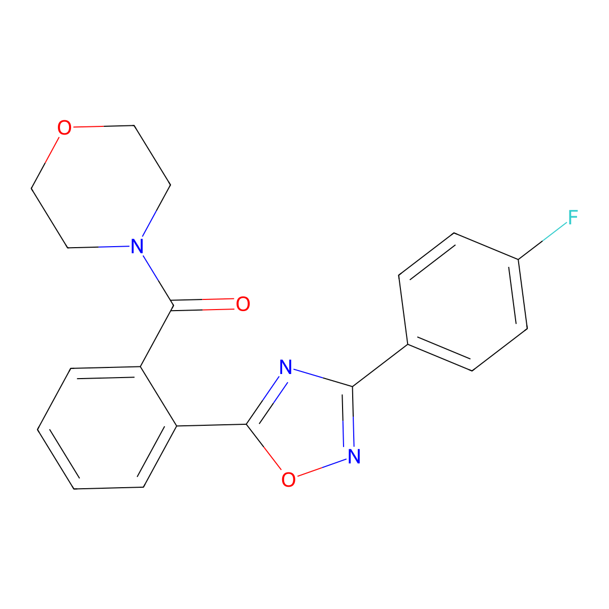 [2-[3-(4-Fluorophenyl)-1,2,4-oxadiazol-5-yl]phenyl]-morpholin-4-ylmethanone molecular structure, CAS 862489-73-4