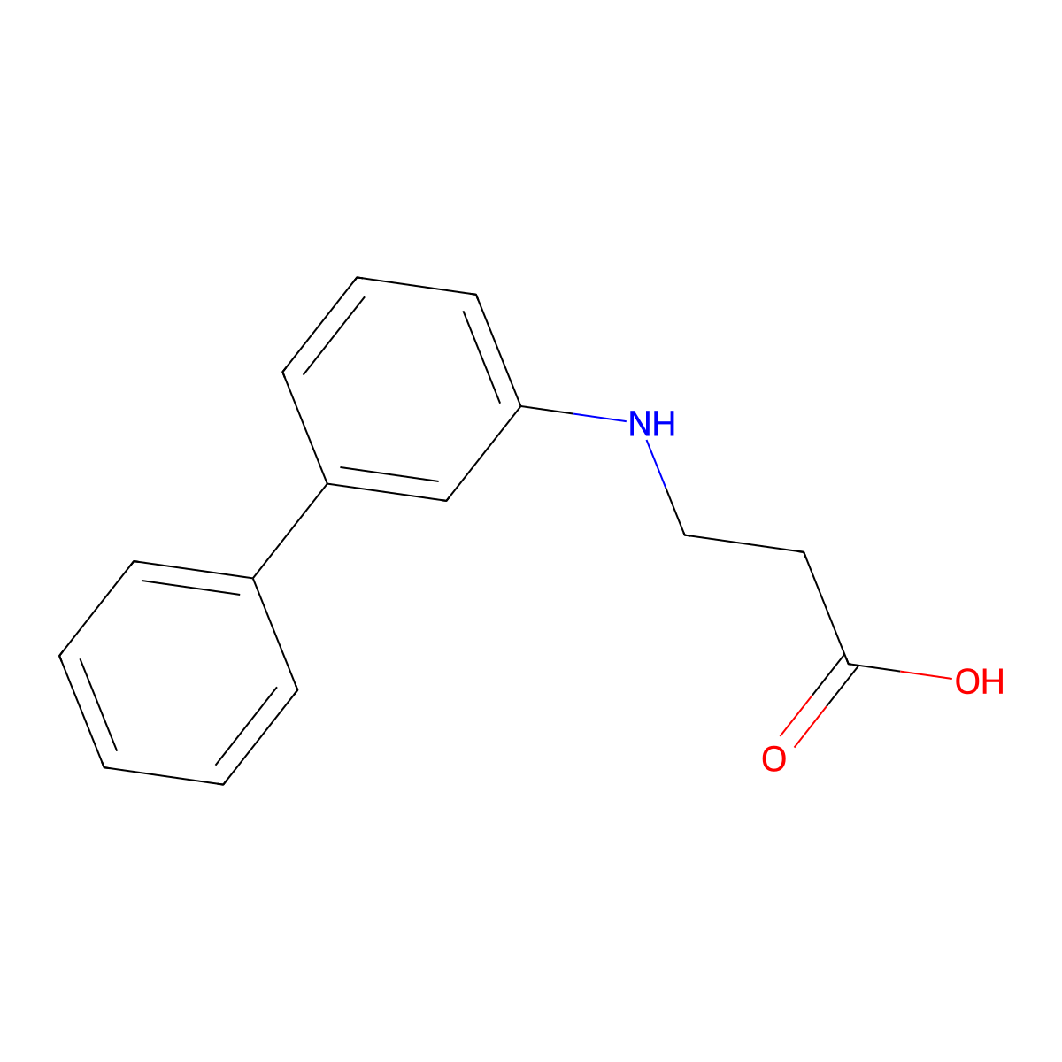 3-(Biphenyl-3-ylamino)-propionic acid molecular structure, CAS 862494-52-8