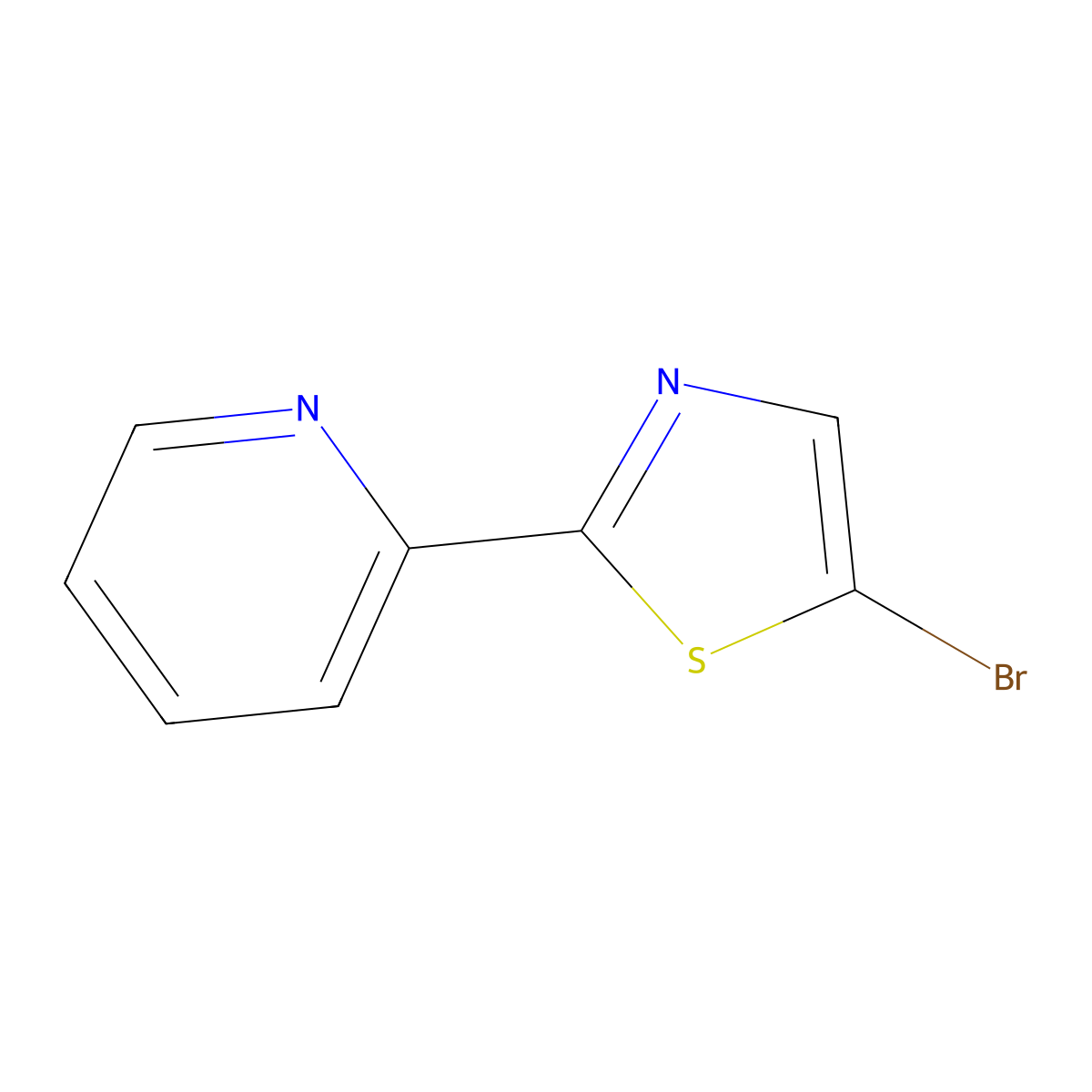5-Bromo-2-(pyridin-2-YL)thiazole molecular structure, CAS 862500-43-4