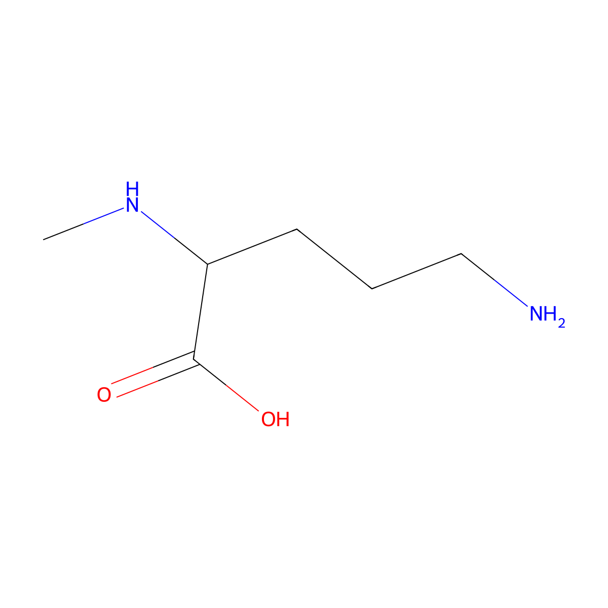 N2-Methyl-D-ornithine molecular structure, CAS 862504-04-9