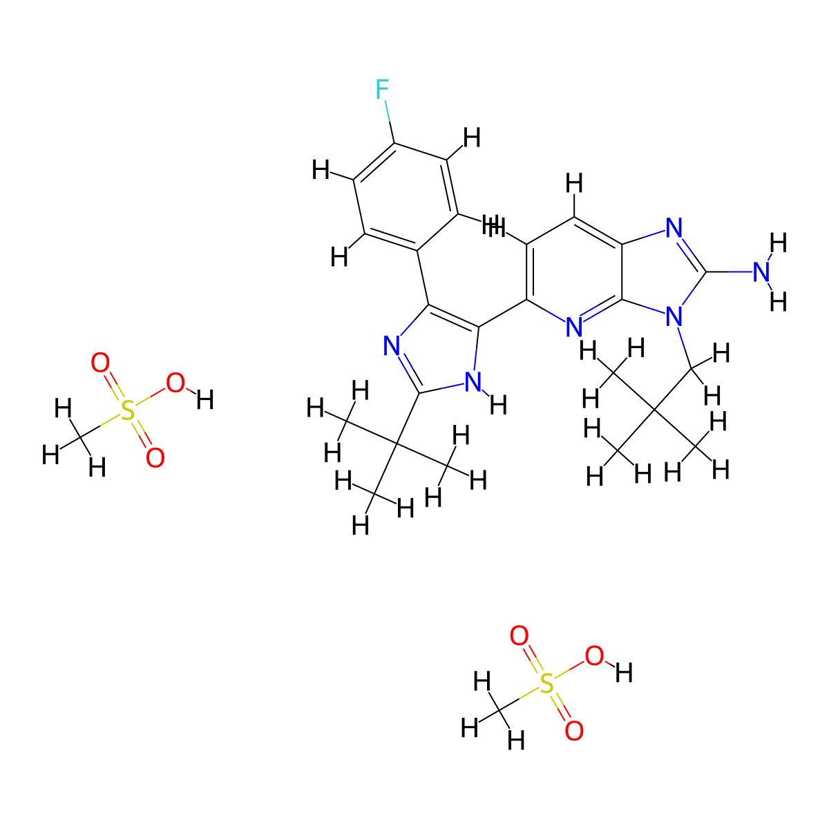 Ralimetinib Mesylate molecular structure, CAS 862507-23-1