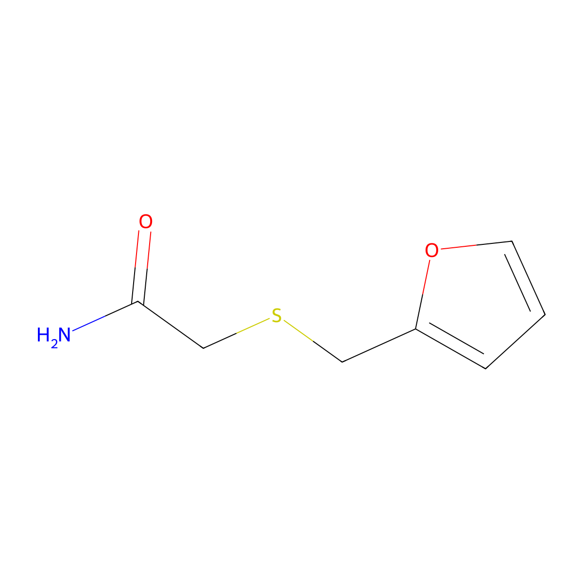 2-((Furan-2-ylmethyl)thio)acetamide molecular structure, CAS 86251-28-7