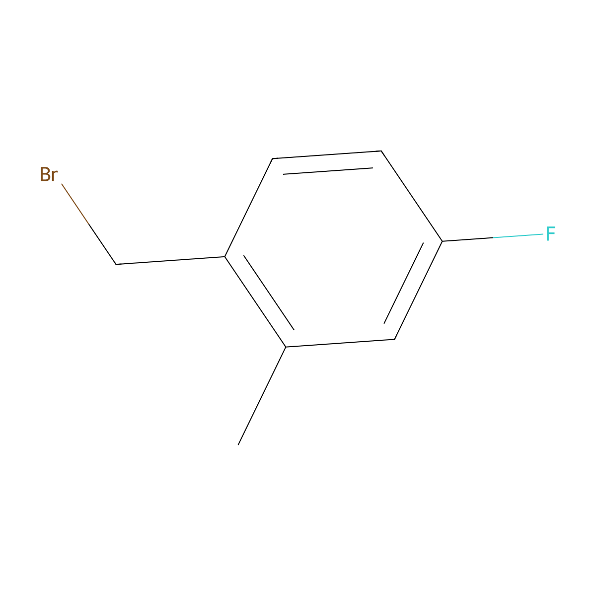 1-(Bromomethyl)-4-fluoro-2-methylbenzene molecular structure, CAS 862539-91-1
