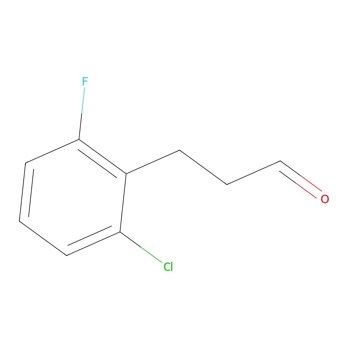 3-(2-Chloro-6-fluorophenyl)propanal molecular structure, CAS 862574-71-8