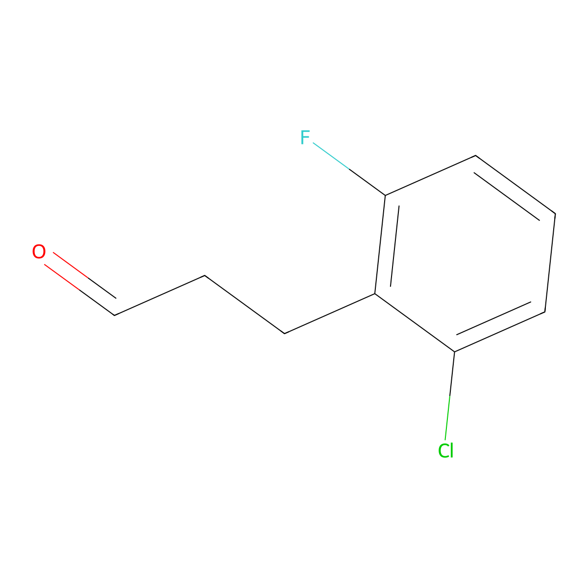 3-(2-Chloro-6-fluorophenyl)propanal molecular structure, CAS 862574-71-8