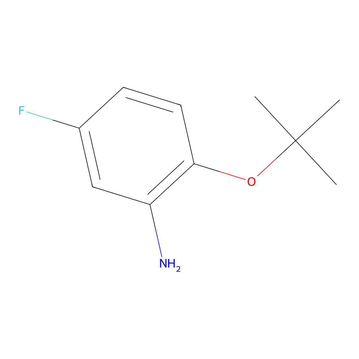 2-Tert-butoxy-5-fluoroaniline molecular structure, CAS 862594-16-9