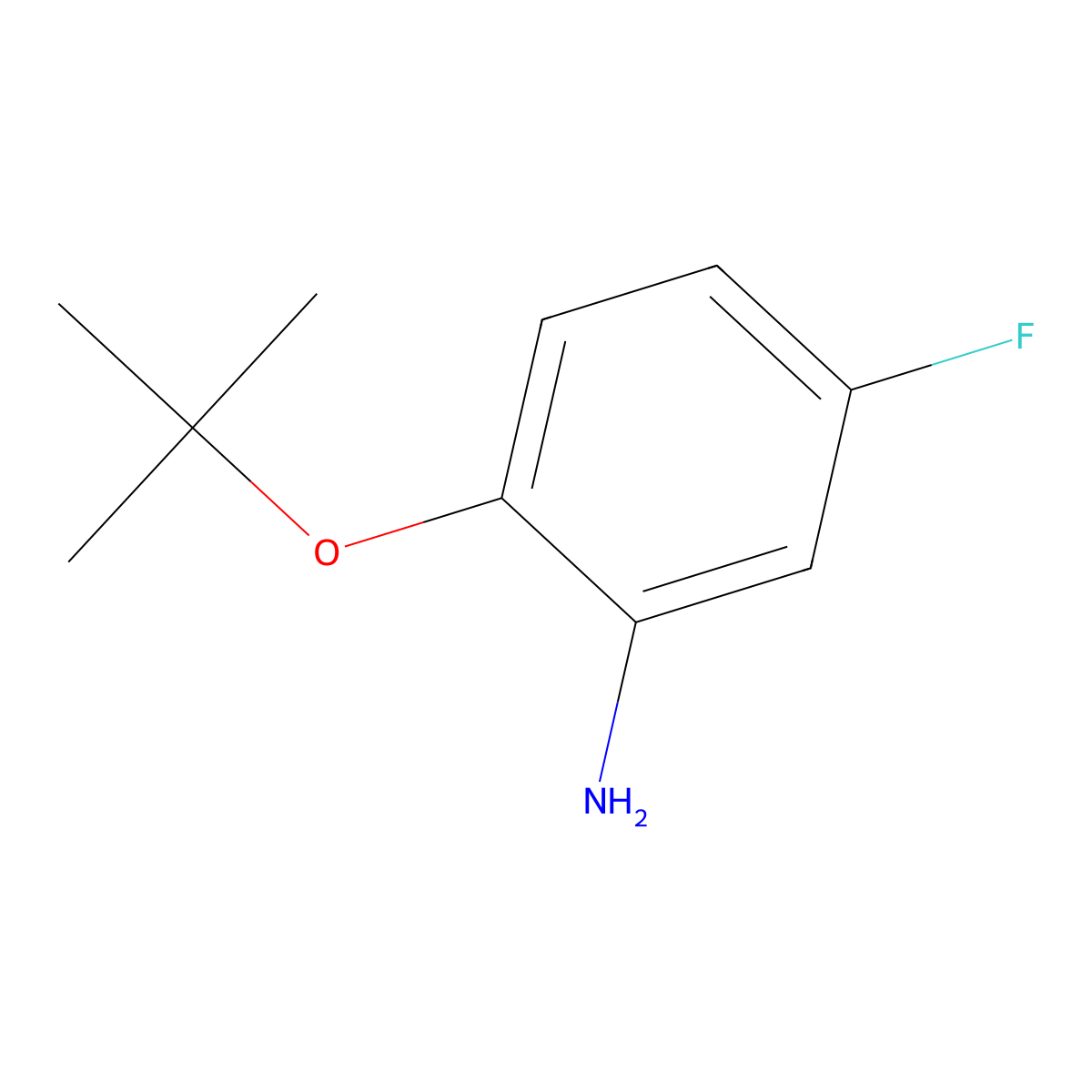 2-Tert-butoxy-5-fluoroaniline molecular structure, CAS 862594-16-9