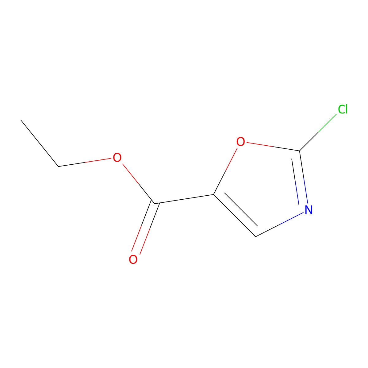 Ethyl 2-chloro-1,3-oxazole-5-carboxylate molecular structure, CAS 862599-47-1