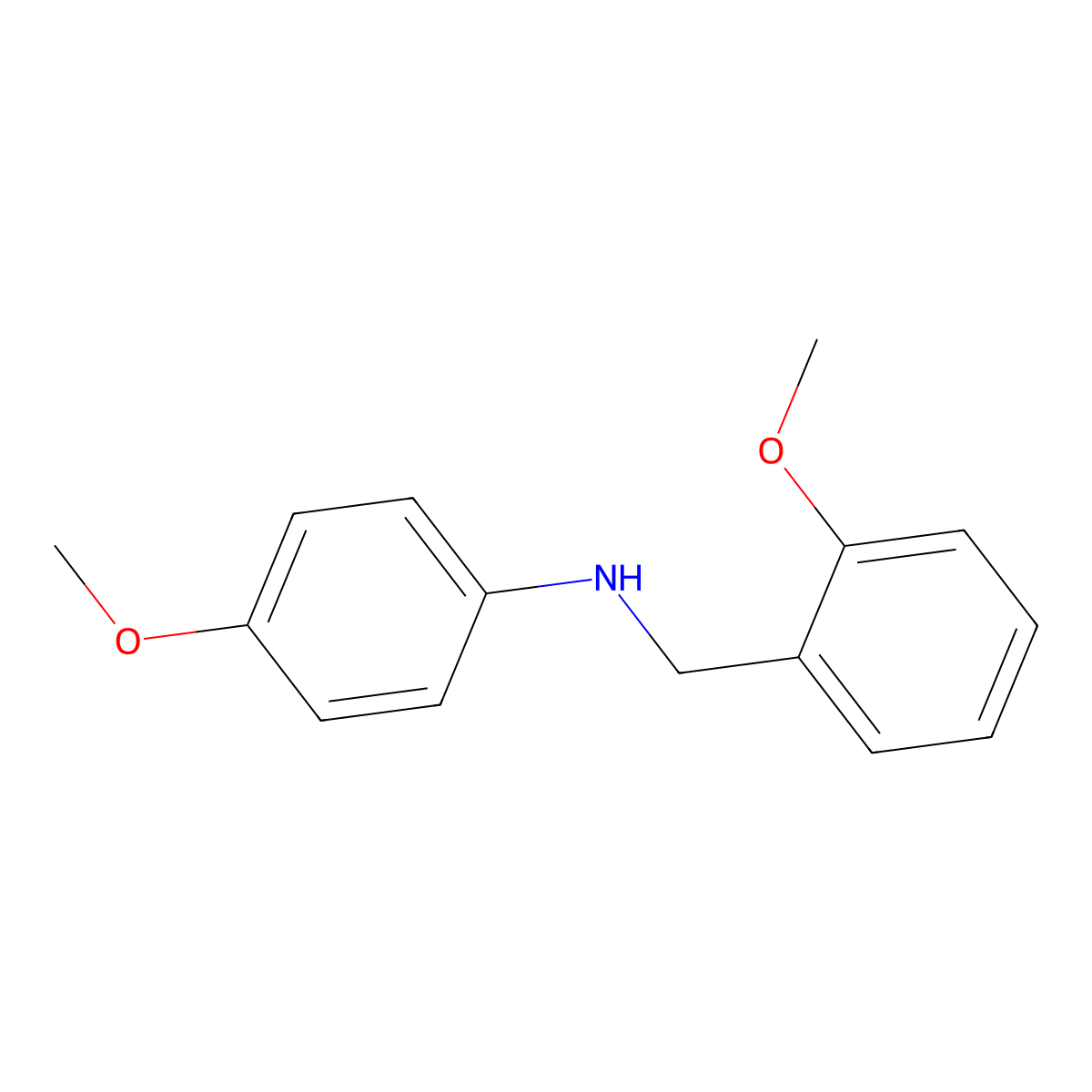 Benzenemethanamine, 2-methoxy-N-(4-methoxyphenyl)- molecular structure, CAS 862604-21-5