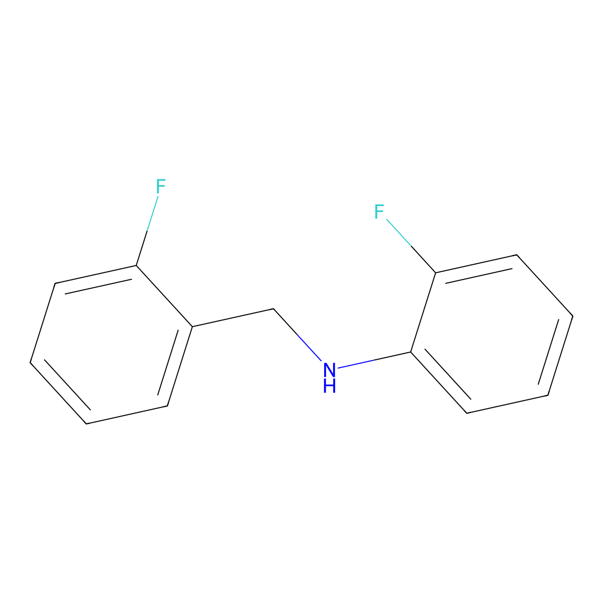 2-fluoro-N-[(2-fluorophenyl)methyl]aniline molecular structure, CAS 862604-22-6