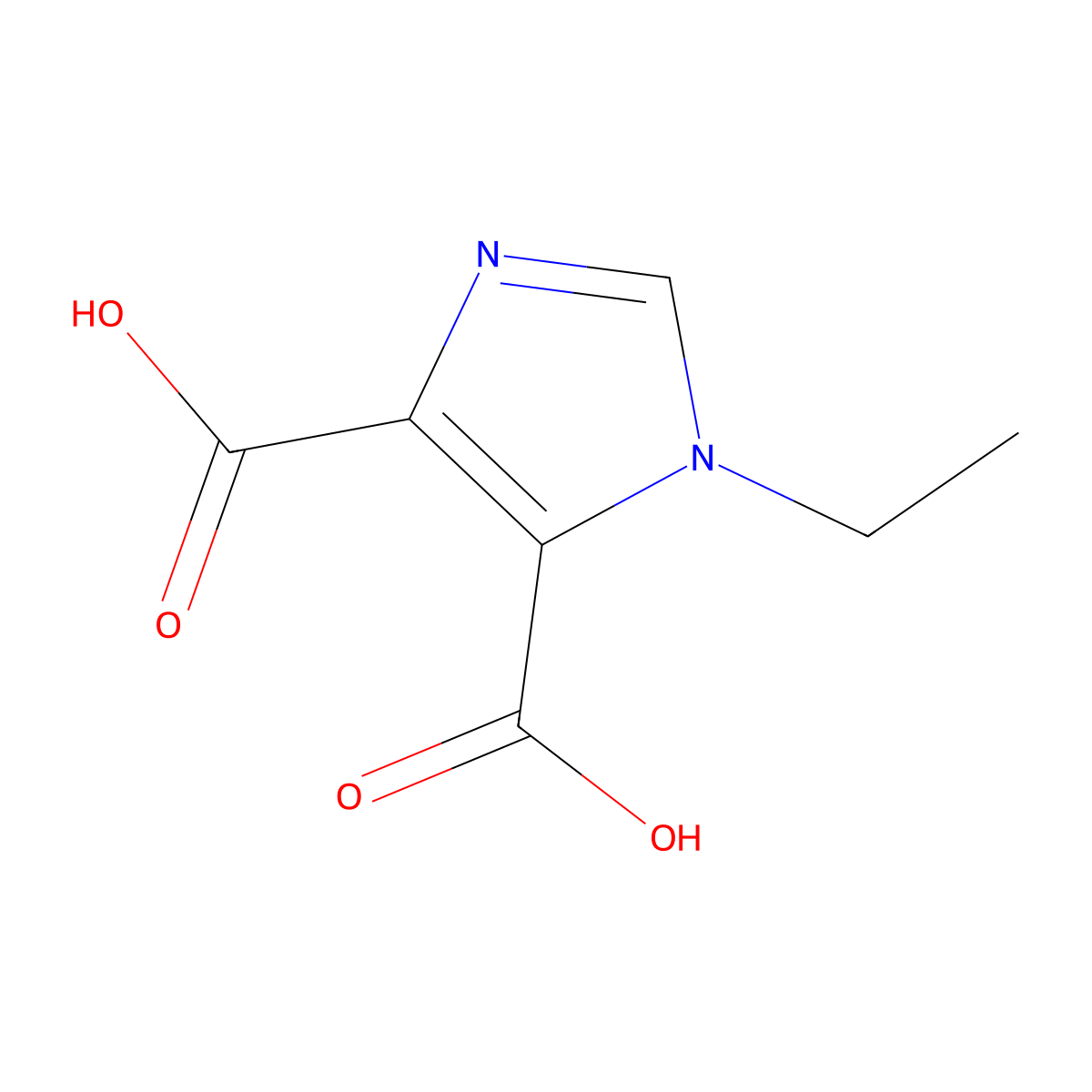 1-Ethylimidazole-4,5-dicarboxylic acid molecular structure, CAS 86263-61-8