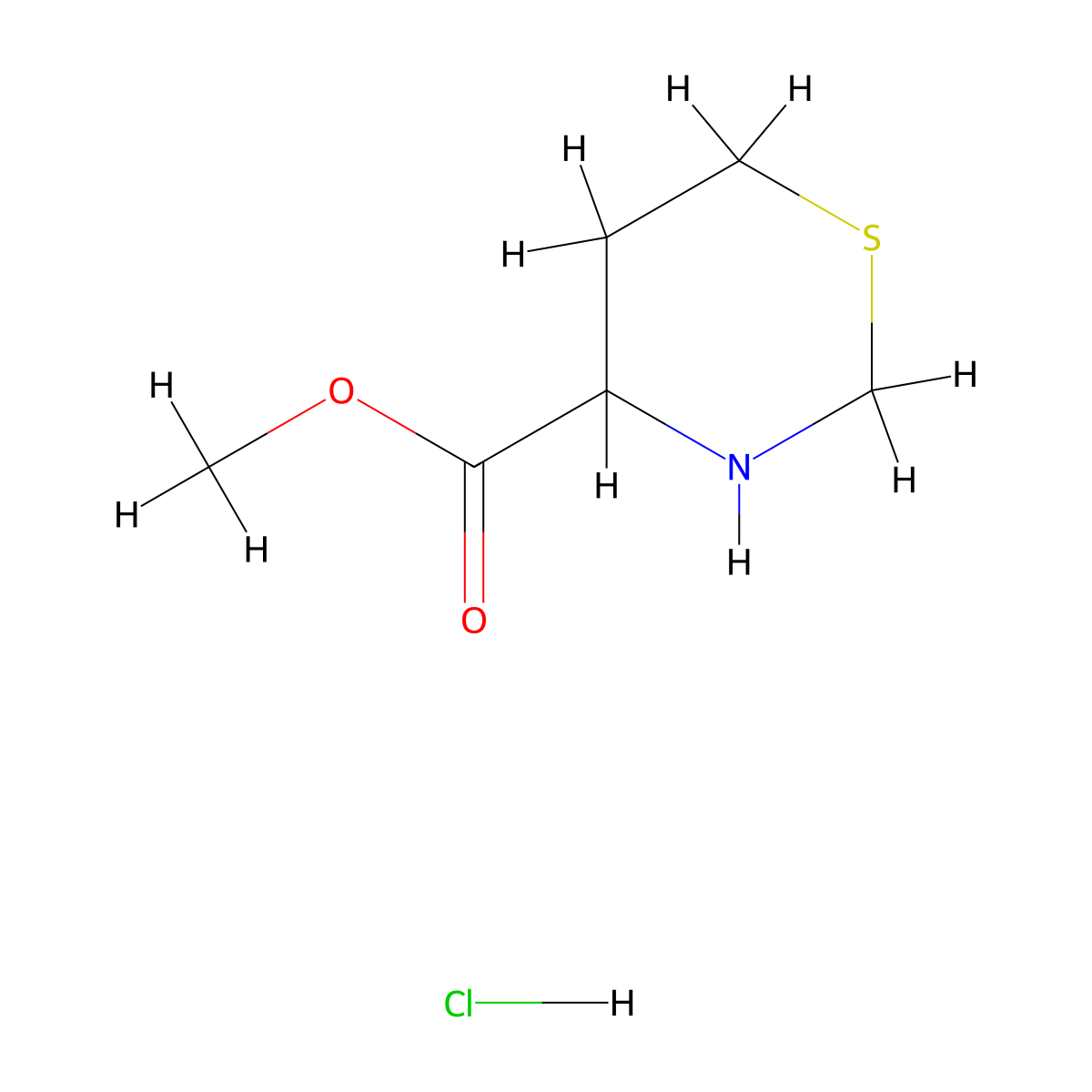 Methyl 1,3-thiazinane-4-carboxylate hydrochloride molecular structure, CAS 86264-89-3