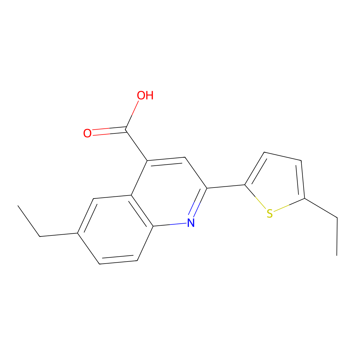 6-Ethyl-2-(5-ethylthien-2-yl)quinoline-4-carboxylic acid molecular structure, CAS 862647-82-3