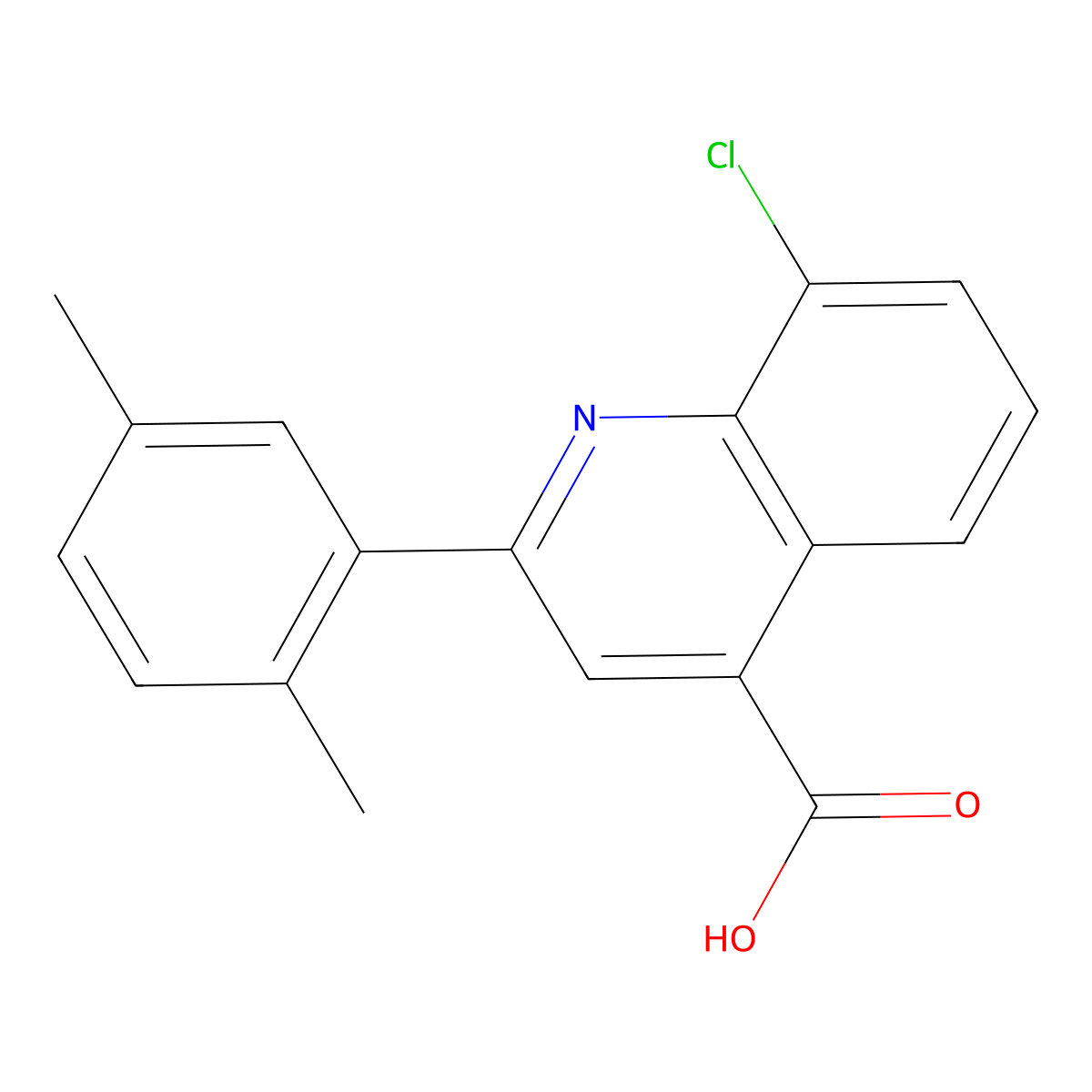 8-Chloro-2-(2,5-dimethylphenyl)quinoline-4-carboxylic acid molecular structure, CAS 862647-94-7