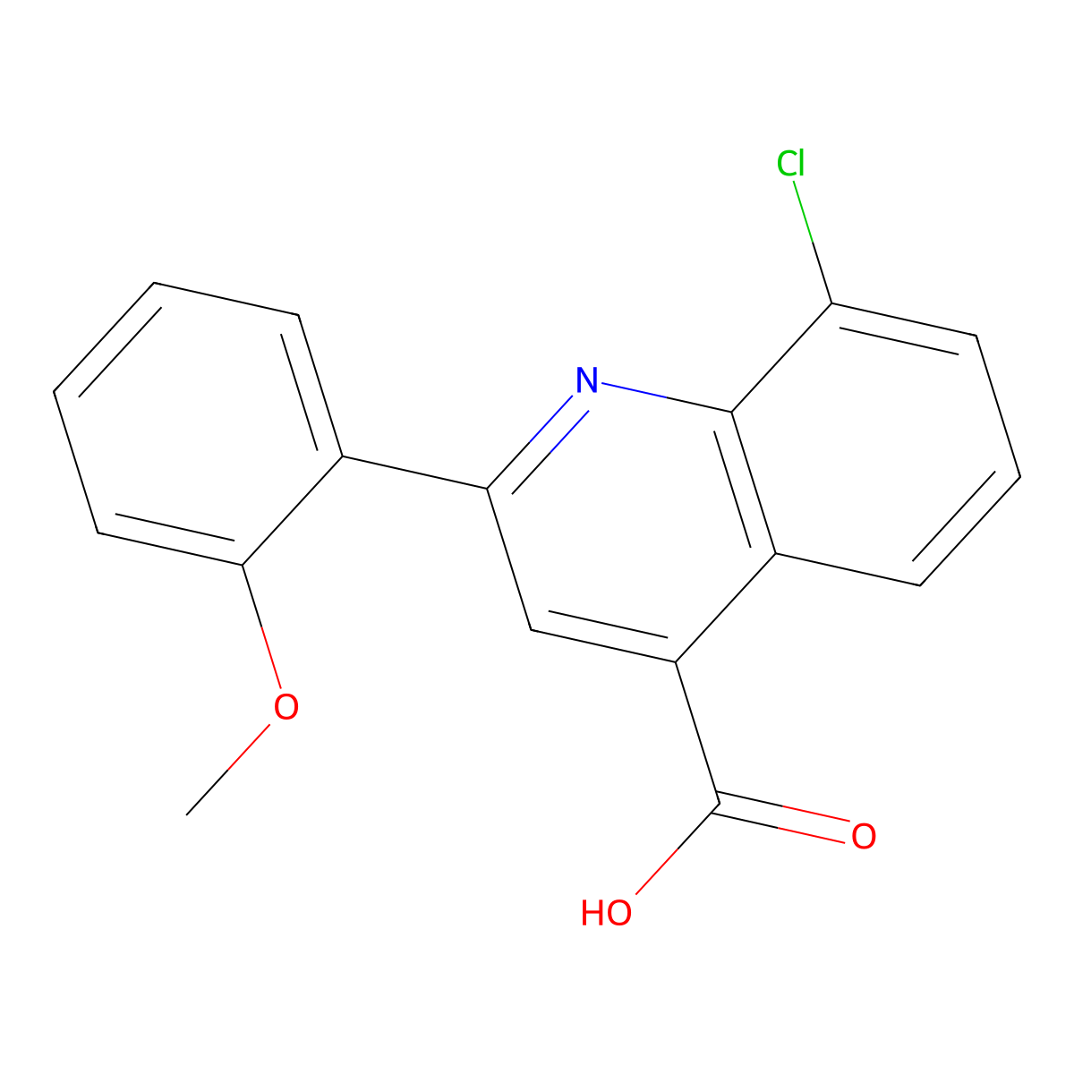 8-Chloro-2-(2-methoxyphenyl)quinoline-4-carboxylic acid molecular structure, CAS 862649-89-6