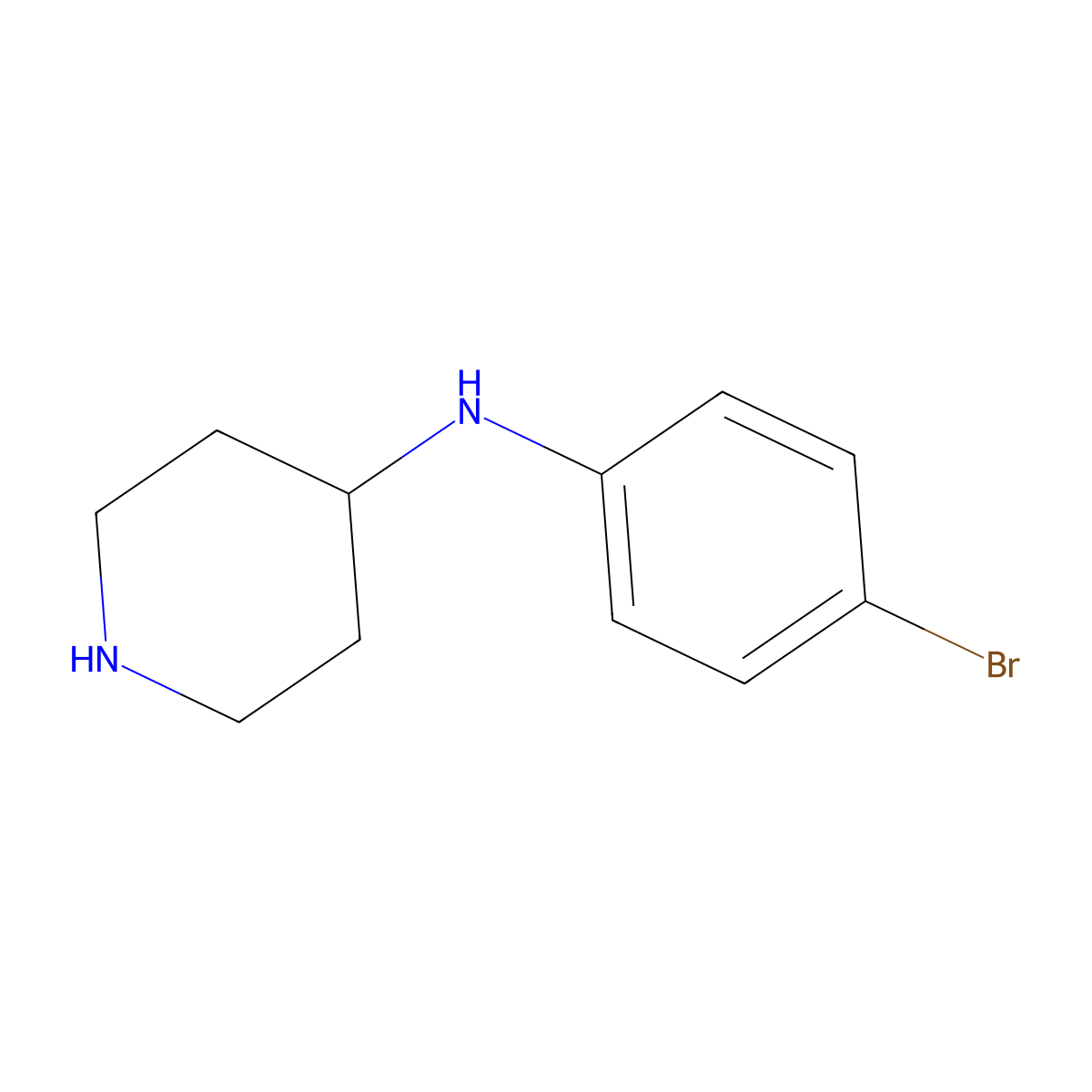 N-(4-bromophenyl)piperidin-4-amine molecular structure, CAS 862652-46-8