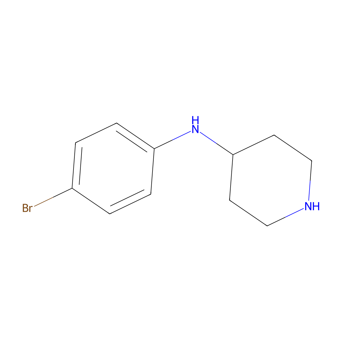 N-(4-bromophenyl)piperidin-4-amine molecular structure, CAS 862652-46-8