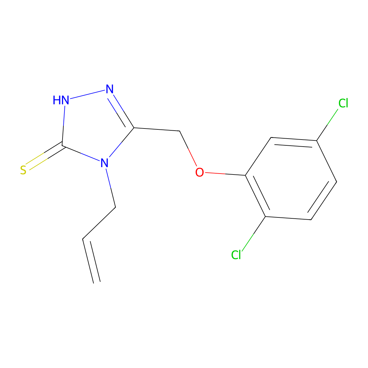 4-allyl-5-[(2,5-dichlorophenoxy)methyl]-4H-1,2,4-triazole-3-thiol molecular structure, CAS 862653-13-2