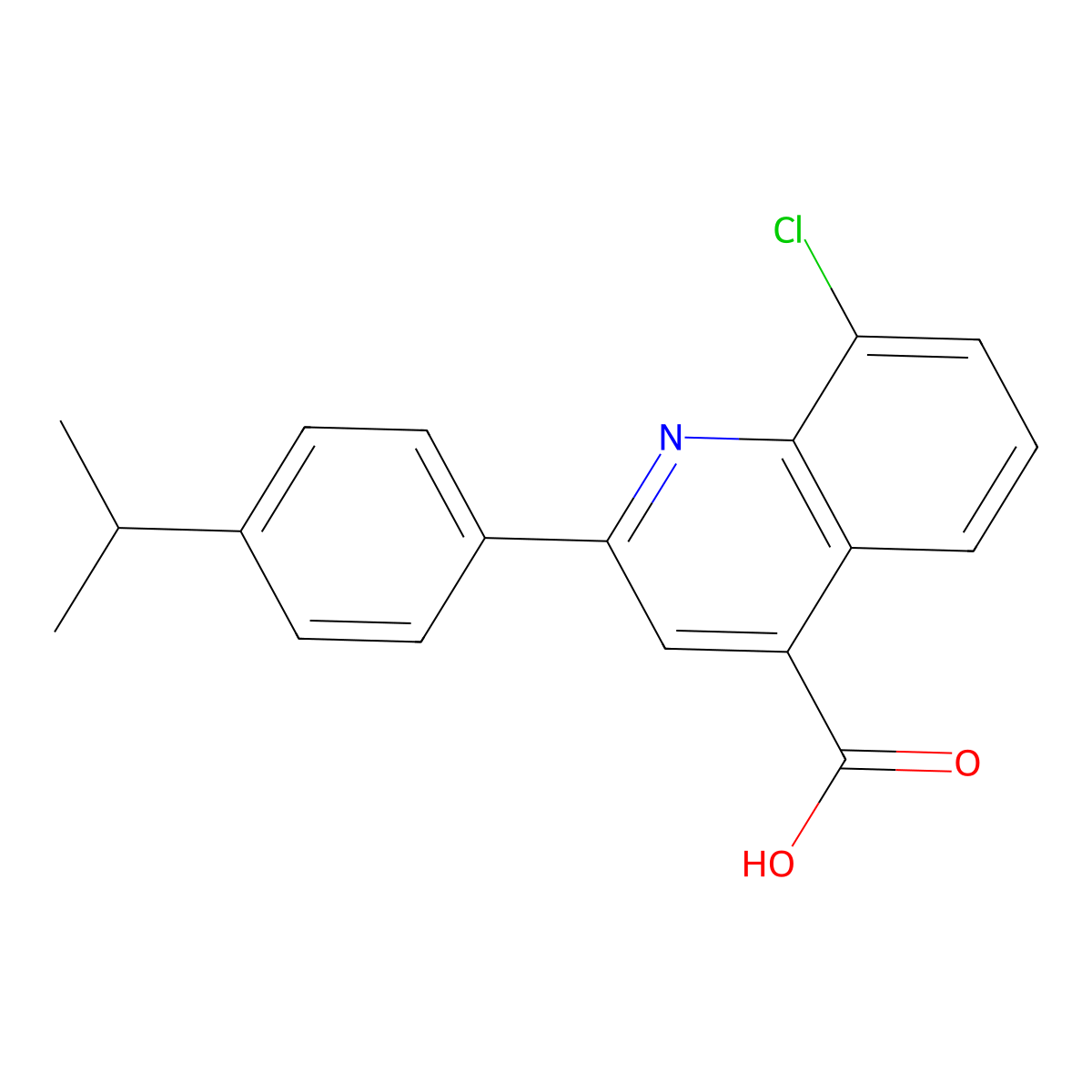 8-Chloro-2-(4-isopropylphenyl)quinoline-4-carboxylic acid molecular structure, CAS 862661-15-2