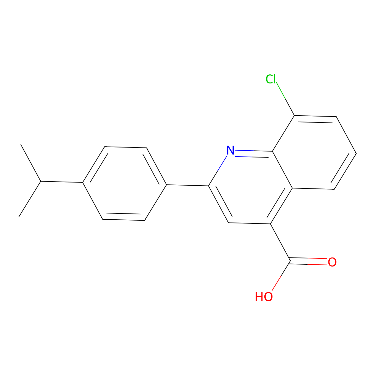 8-Chloro-2-(4-isopropylphenyl)quinoline-4-carboxylic acid molecular structure, CAS 862661-15-2