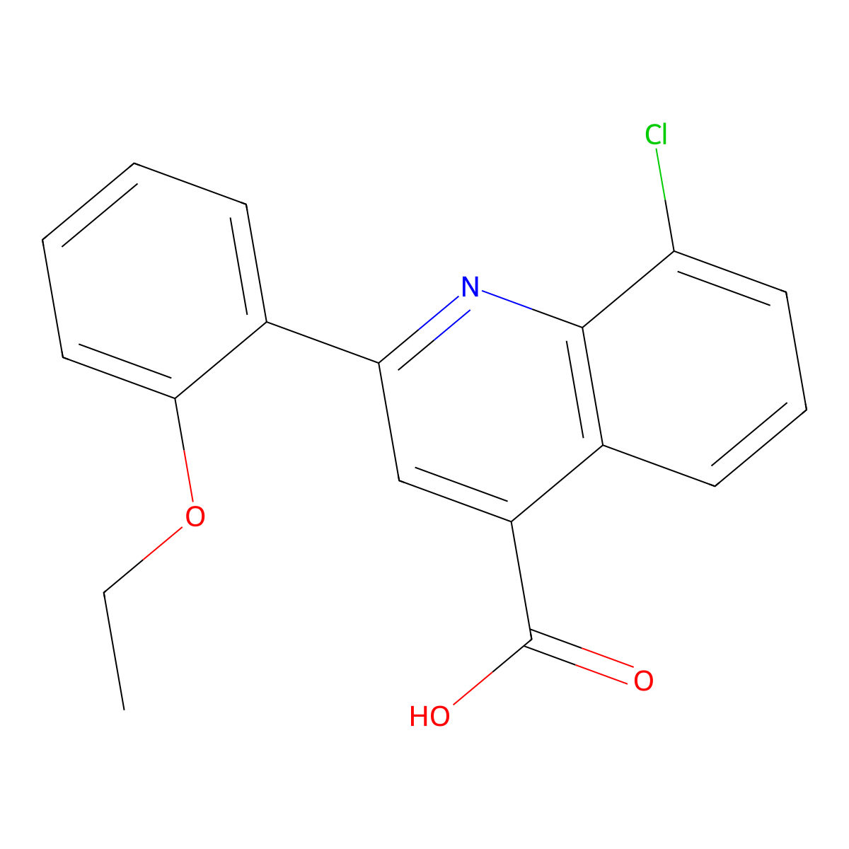 8-Chloro-2-(2-ethoxyphenyl)quinoline-4-carboxylic acid molecular structure, CAS 862663-06-7