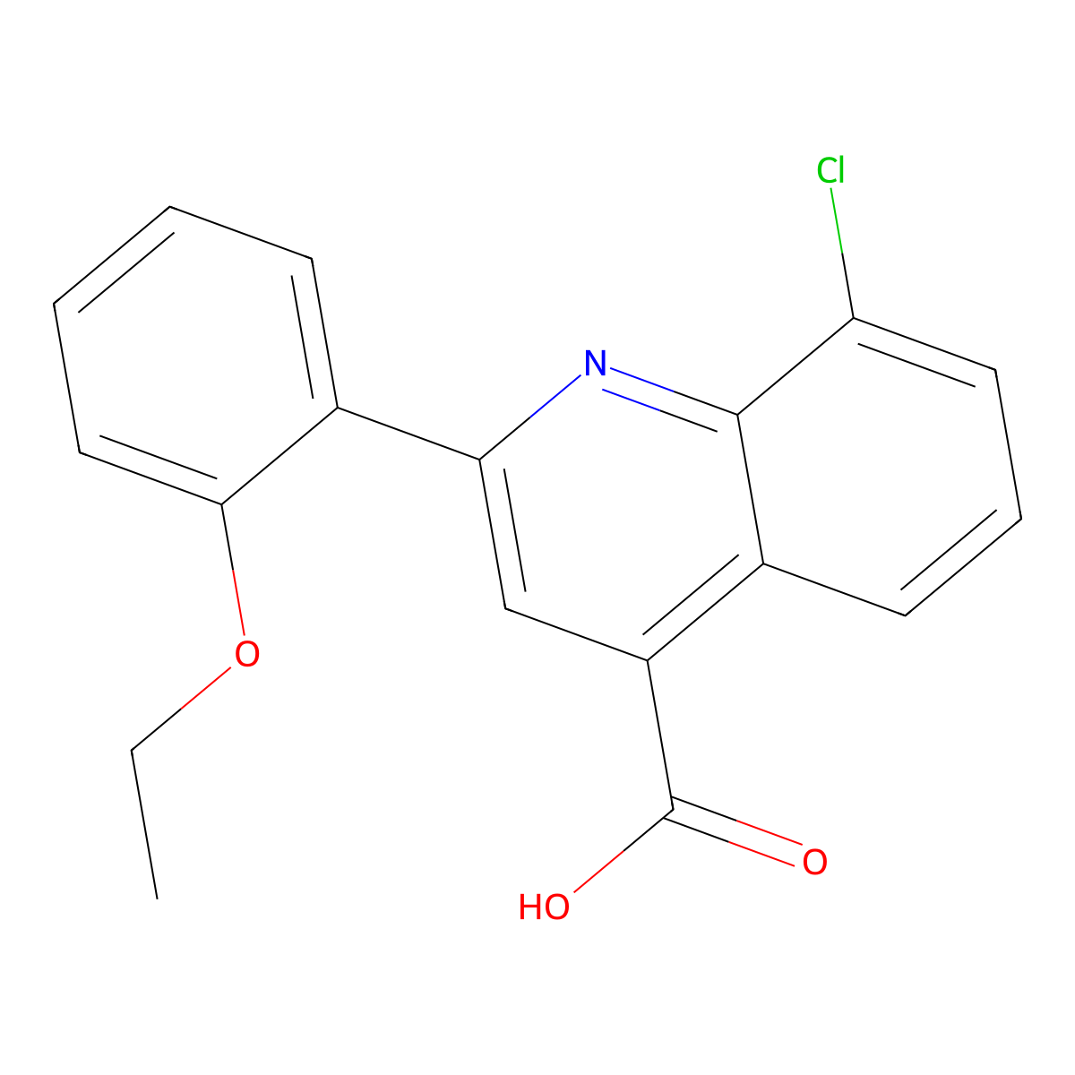 8-Chloro-2-(2-ethoxyphenyl)quinoline-4-carboxylic acid molecular structure, CAS 862663-06-7