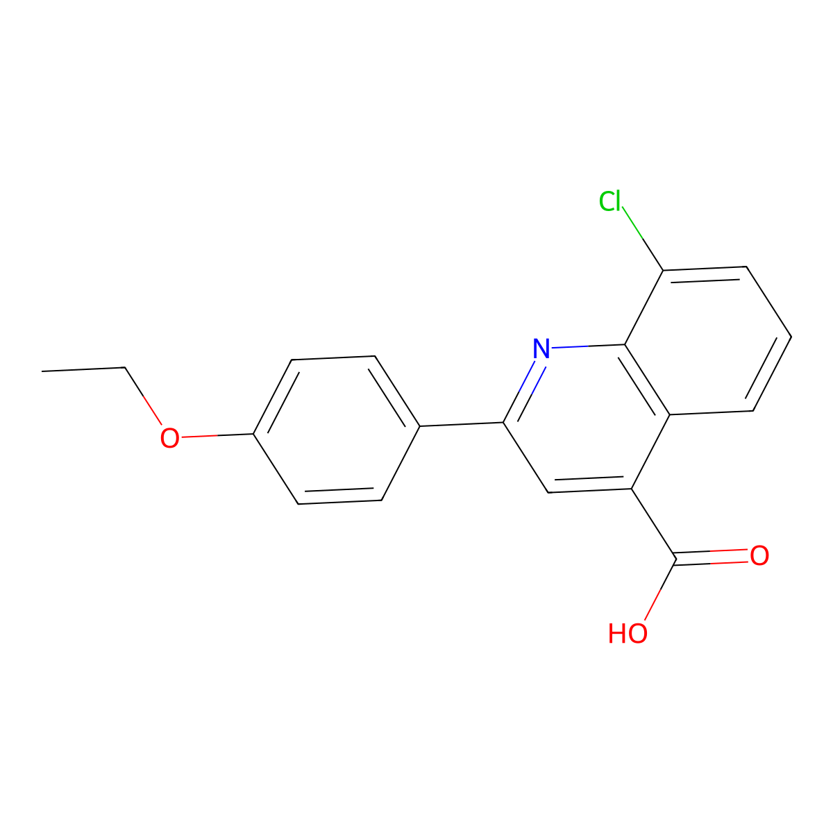 8-Chloro-2-(4-ethoxyphenyl)quinoline-4-carboxylic acid molecular structure, CAS 862663-08-9