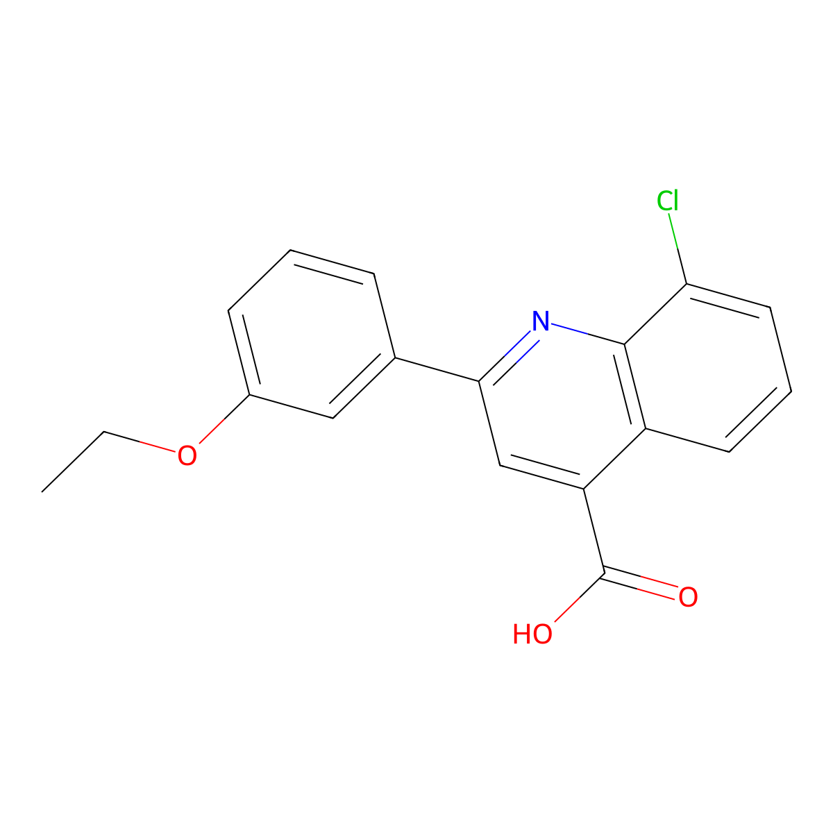 8-Chloro-2-(3-ethoxyphenyl)quinoline-4-carboxylic acid molecular structure, CAS 862663-09-0