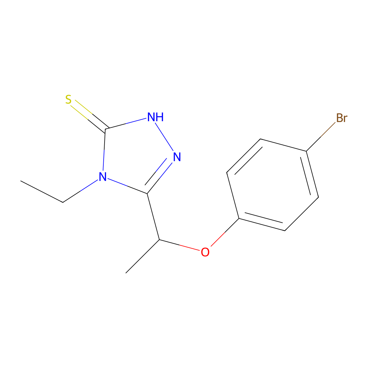 5-[1-(4-bromophenoxy)ethyl]-4-ethyl-4H-1,2,4-triazole-3-thiol molecular structure, CAS 862663-34-1