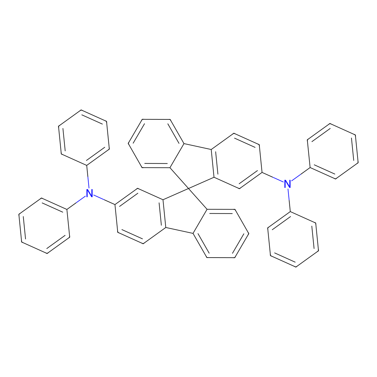 2,2'-Bis(diphenylamino)-9,9'-spirobifluorene molecular structure, CAS 862664-73-1