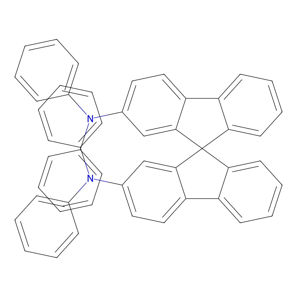 2,2'-Bis(diphenylamino)-9,9'-spirobifluorene molecular structure, CAS 862664-73-1