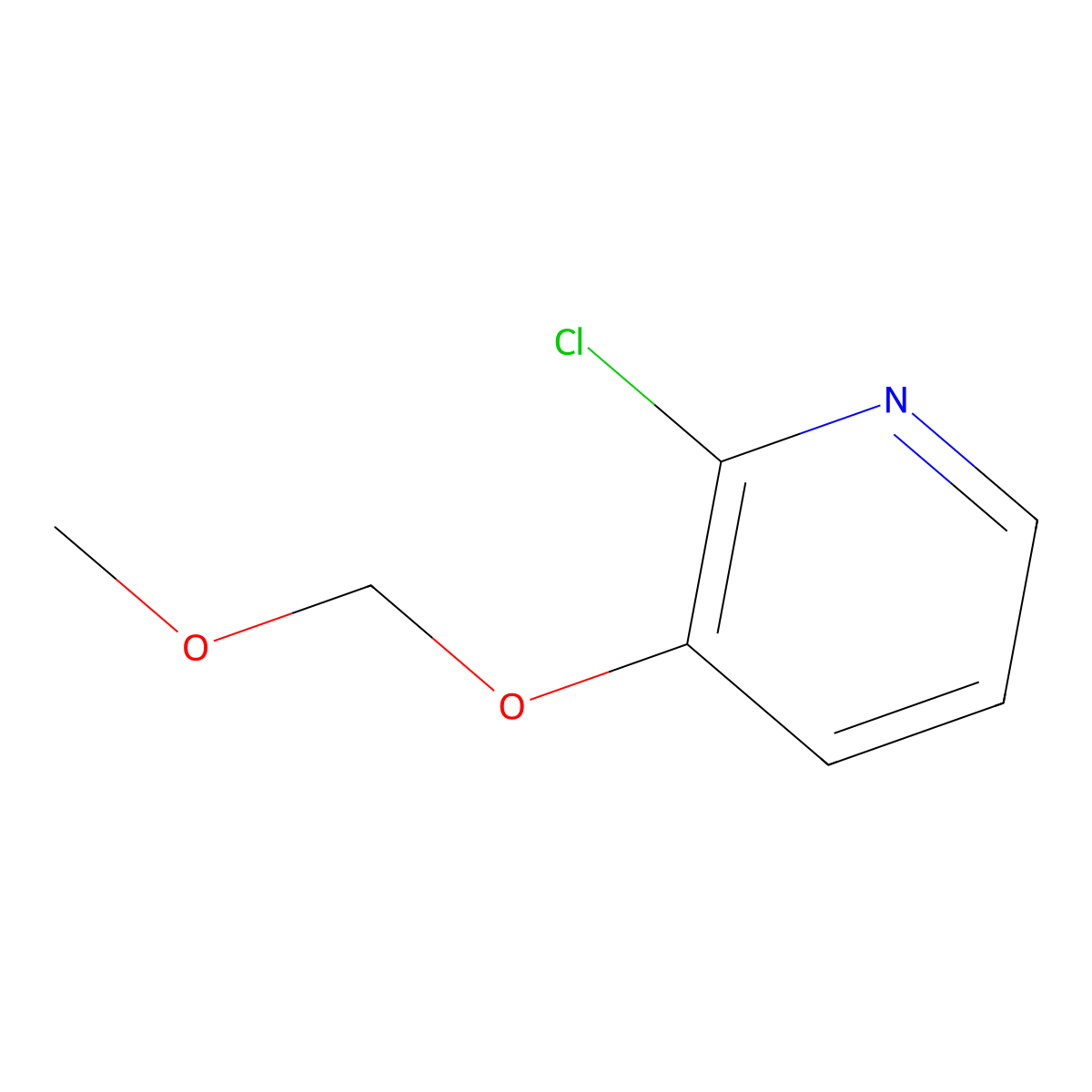 2-chloro-3-(methoxymethoxy)Pyridine molecular structure, CAS 862667-72-9