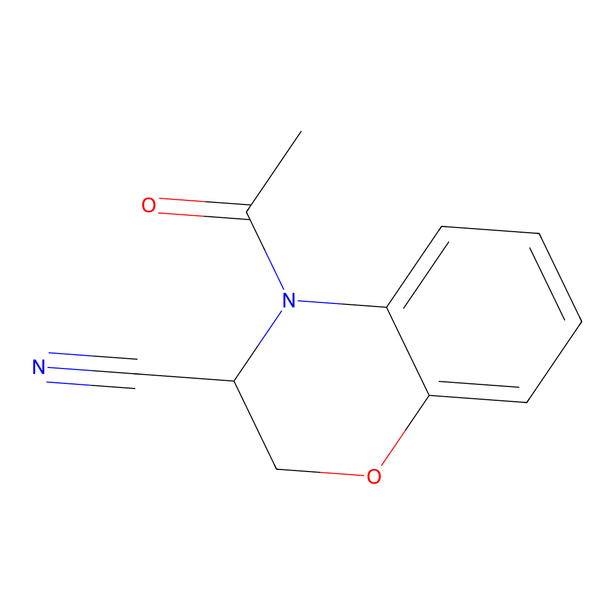 4-Acetyl-3,4-dihydro-2H-benzo[1,4]oxazine-3-carbonitrile molecular structure, CAS 86267-88-1
