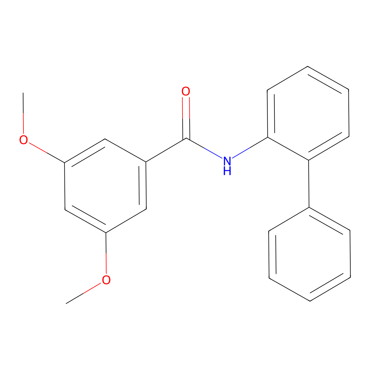 3,5-dimethoxy-N-(2-phenylphenyl)benzamide molecular structure, CAS 862678-75-9