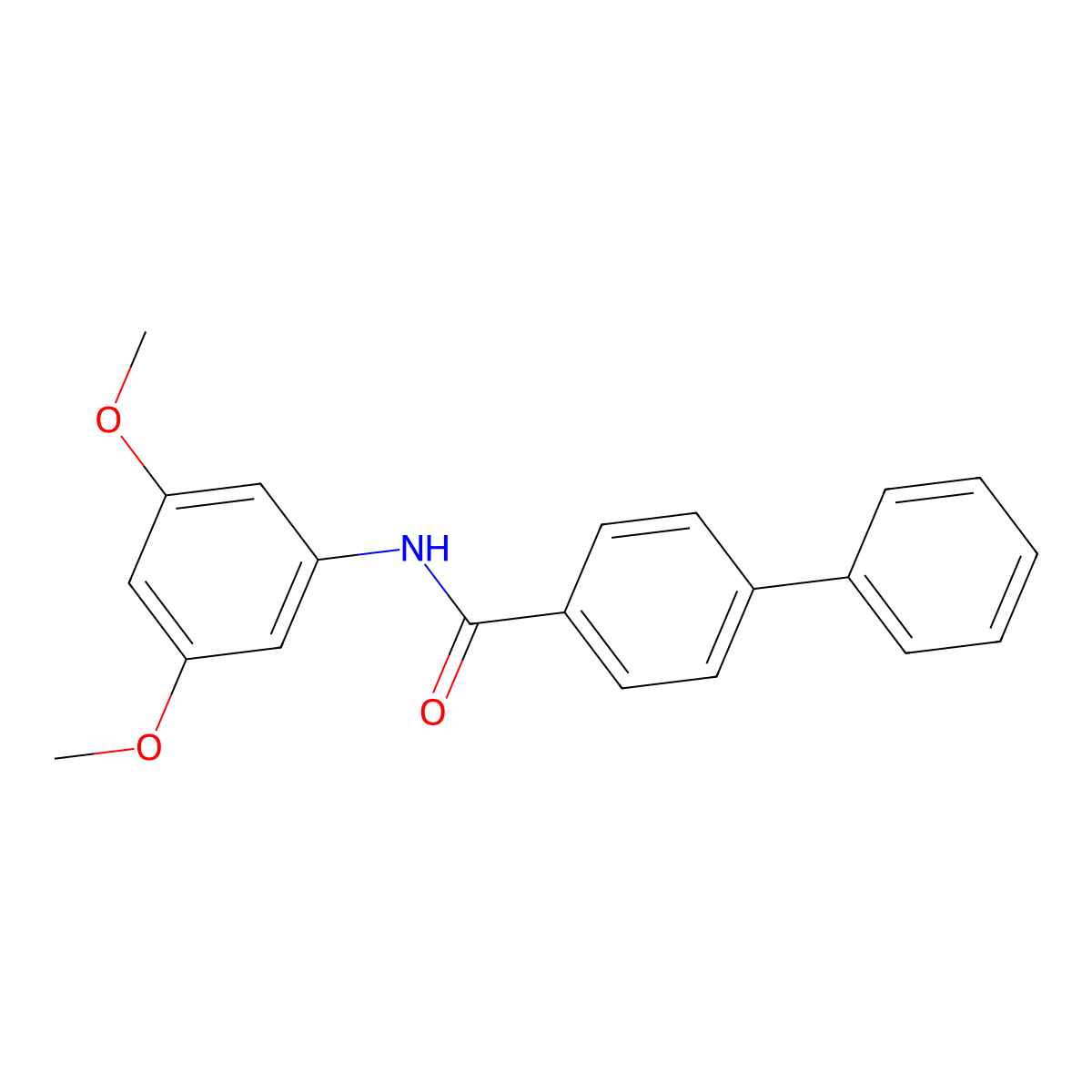 N-(3,5-dimethoxyphenyl)biphenyl-4-carboxamide molecular structure, CAS 862678-76-0