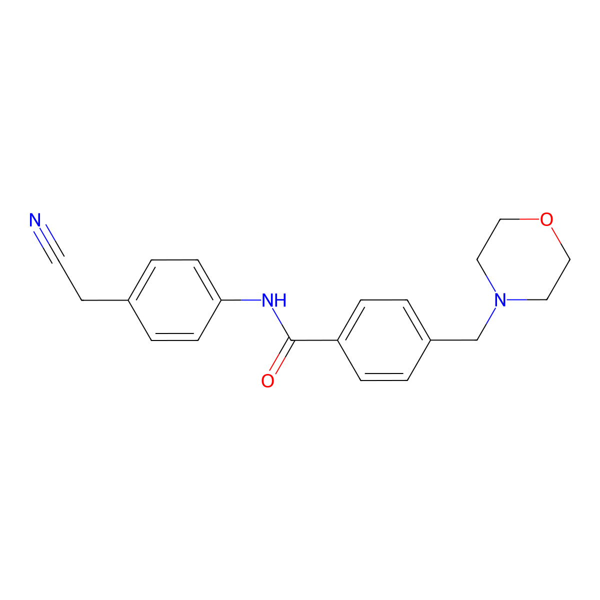 N-[4-(cyanomethyl)phenyl]-4-(morpholin-4-ylmethyl)benzamide molecular structure, CAS 862680-58-8