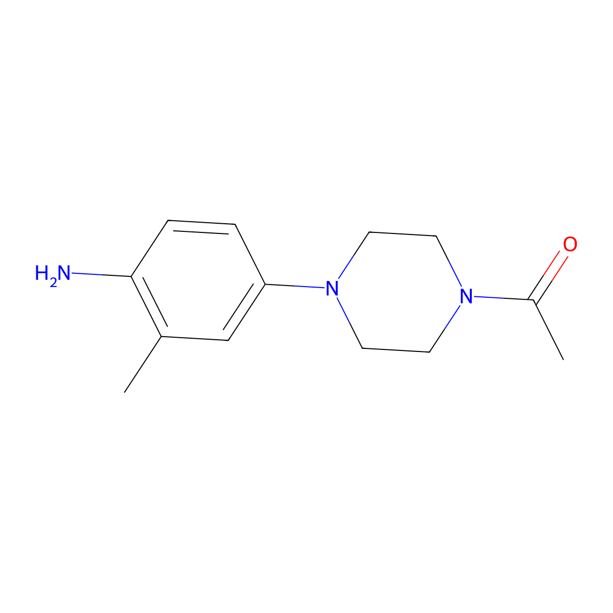4-(4-Acetyl-piperazin-1-YL)-2-methylaniline molecular structure, CAS 862686-09-7