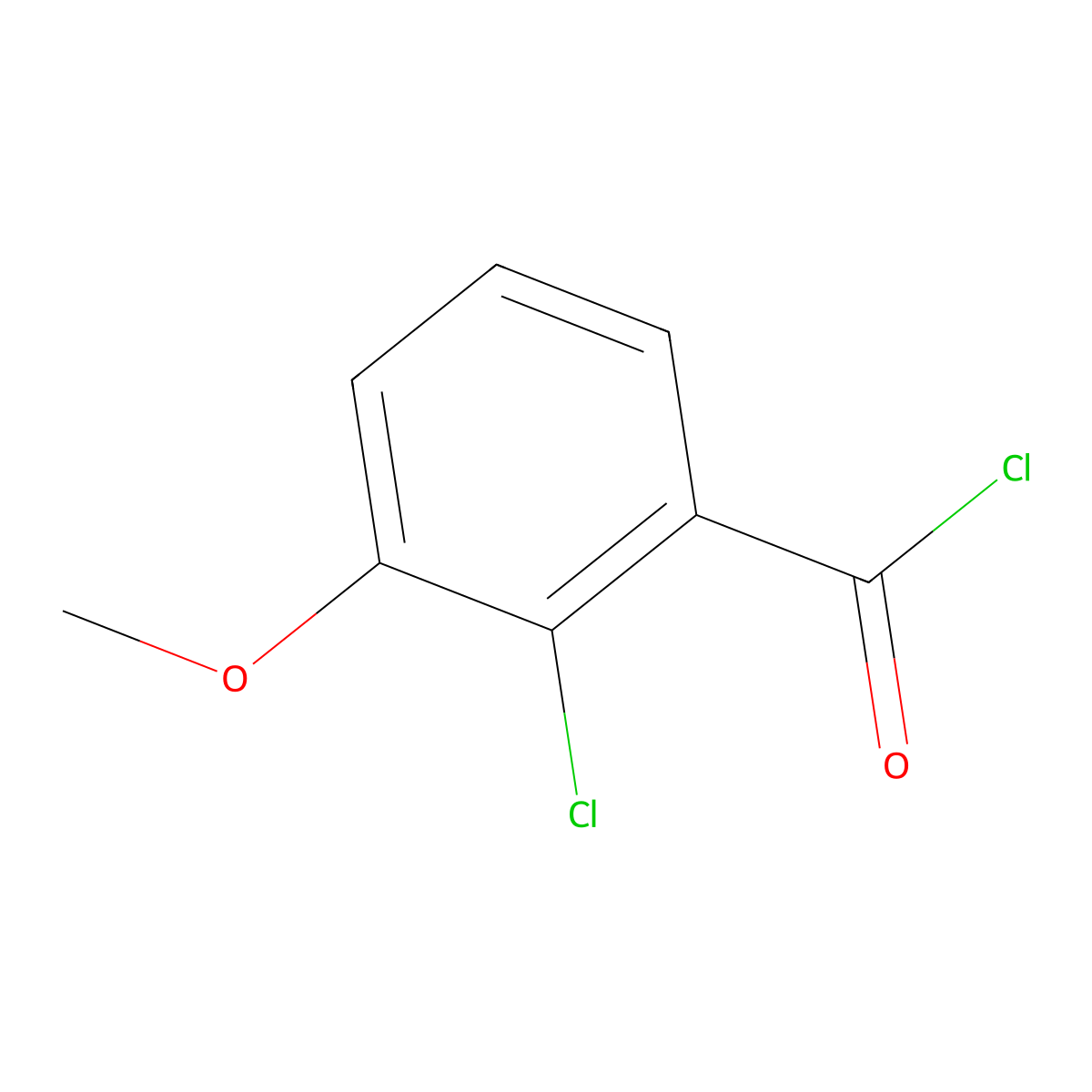2-Chloro-3-methoxybenzoyl chloride molecular structure, CAS 86269-98-9