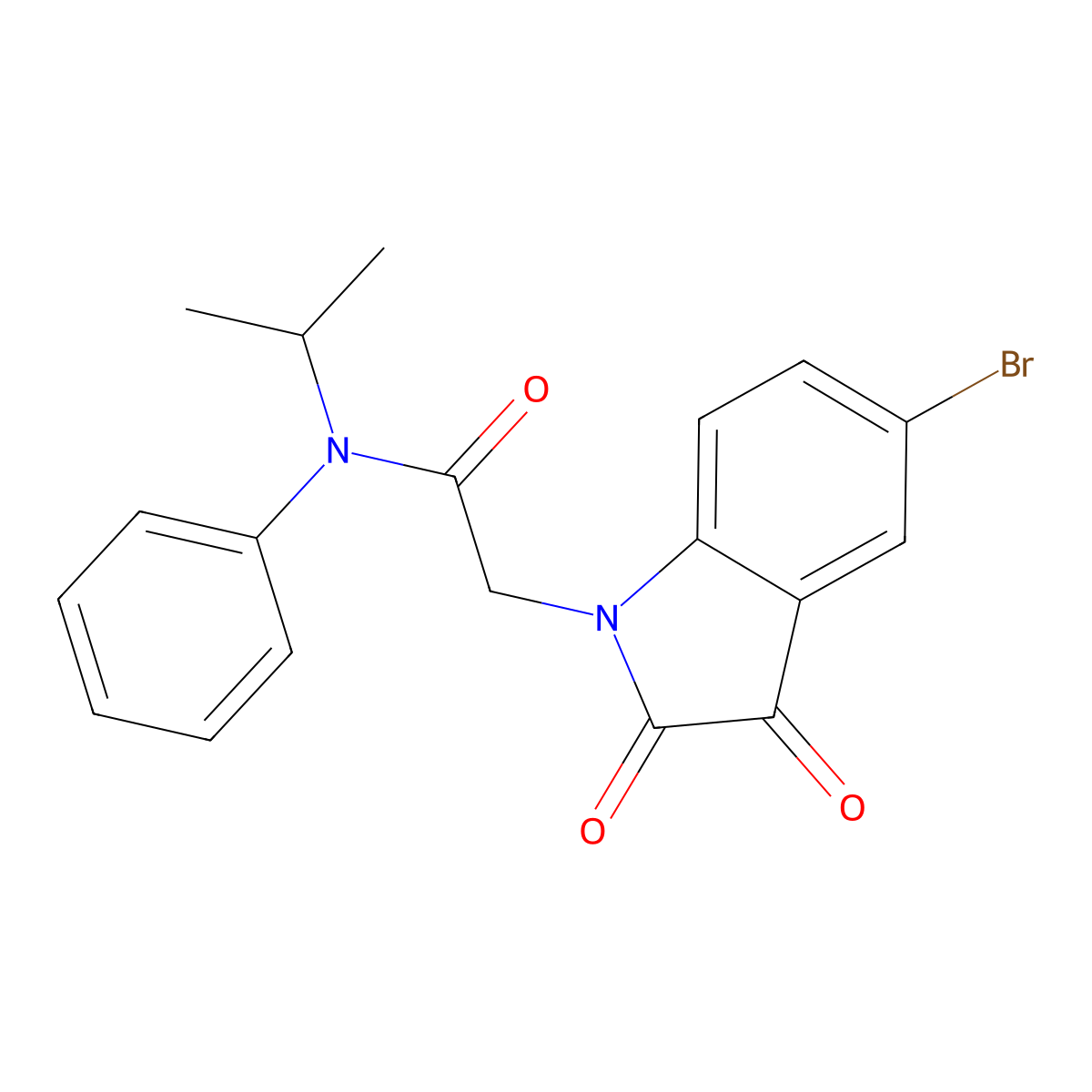 2-(5-bromo-2,3-dioxo-2,3-dihydro-1H-indol-1-yl)-N-phenyl-N-(propan-2-yl)acetamide molecular structure, CAS 862691-39-2