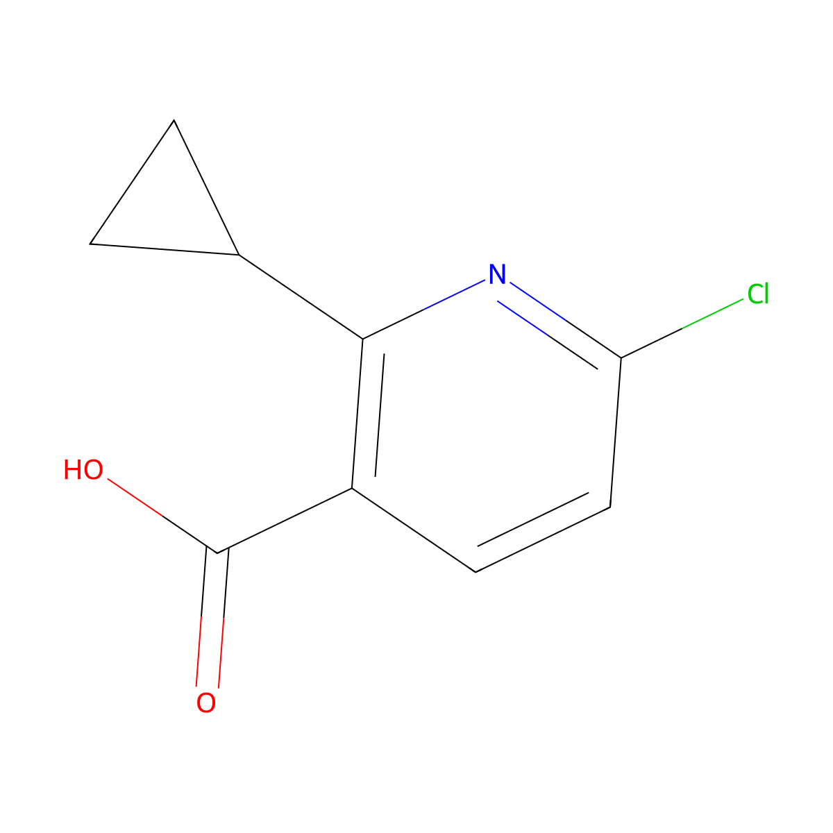 6-Chloro-2-cyclopropylnicotinic acid molecular structure, CAS 862695-75-8