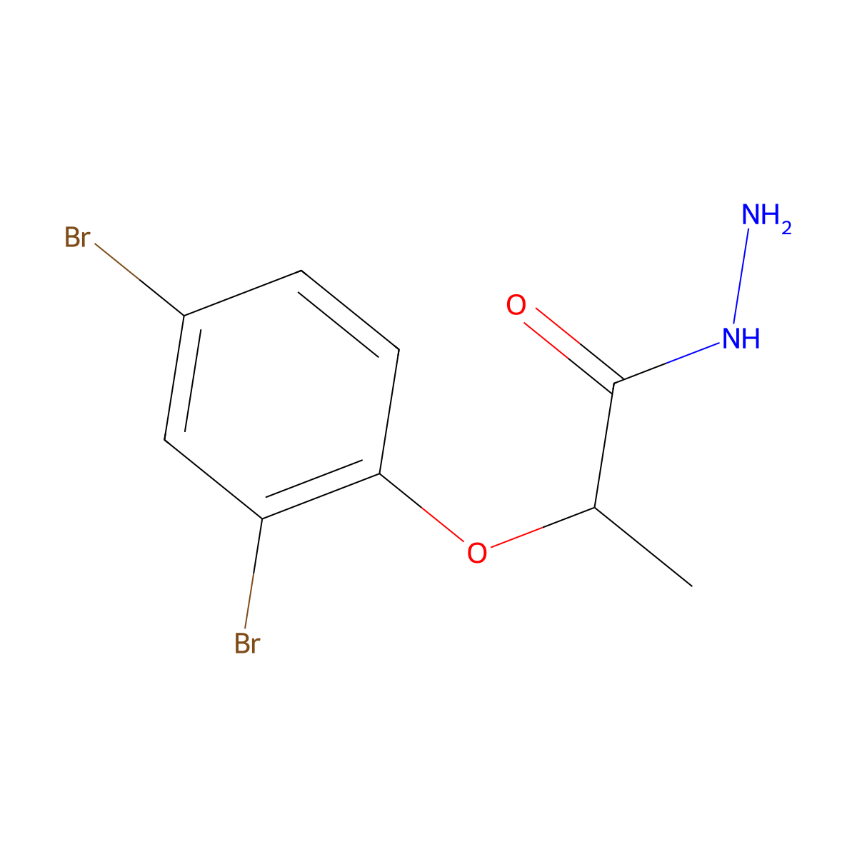 2-(2,4-Dibromophenoxy)propanohydrazide molecular structure, CAS 862705-46-2