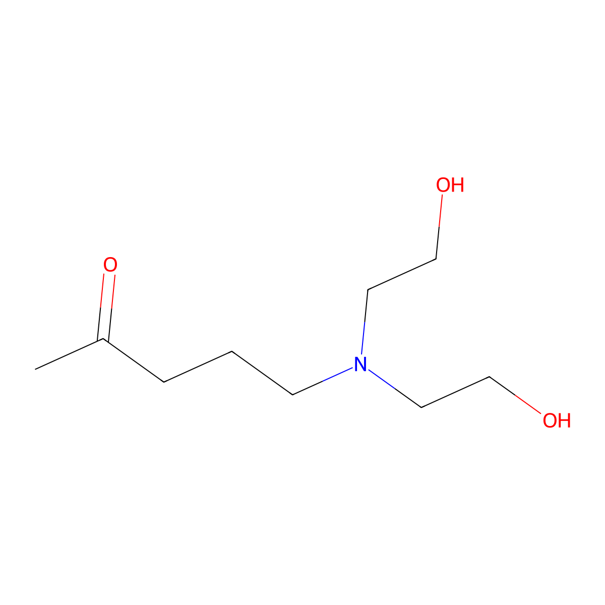 5-[Bis(2-hydroxyethyl)amino]pentan-2-one molecular structure, CAS 86271-48-9