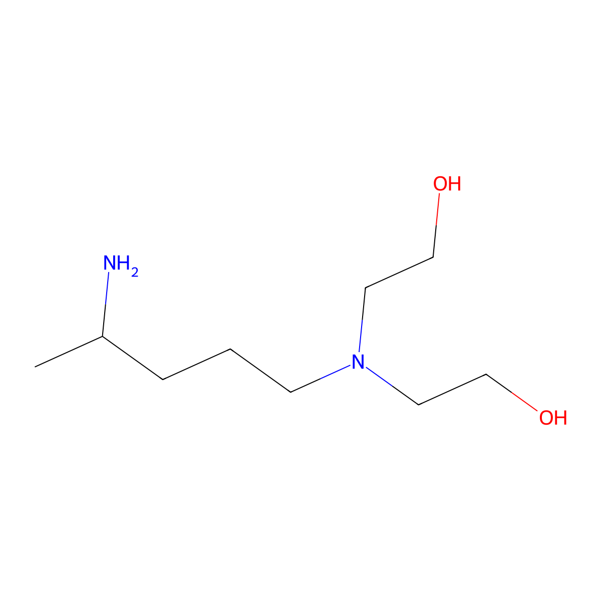 N4,N4-bis-(2-hydroxy-ethyl)-1-methyl-butanediyldiamine molecular structure, CAS 86271-50-3