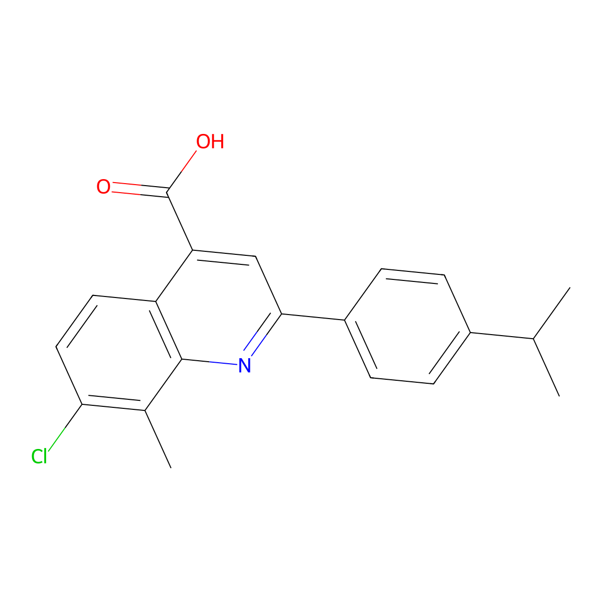7-Chloro-2-(4-isopropylphenyl)-8-methylquinoline-4-carboxylic acid molecular structure, CAS 862710-19-8