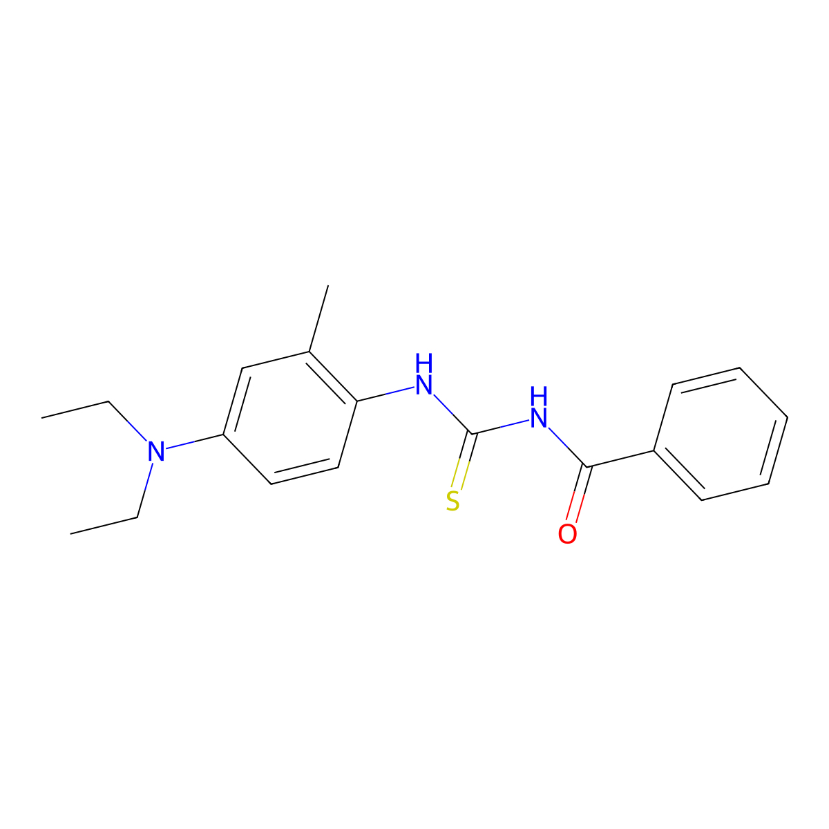 N-benzoyl-N'-[4-(diethylamino)-2-methylphenyl]thiourea molecular structure, CAS 862713-23-3