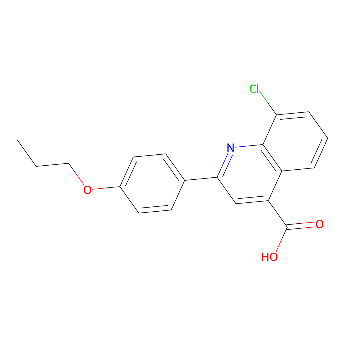 8-Chloro-2-(4-propoxyphenyl)quinoline-4-carboxylic acid molecular structure, CAS 862713-29-9