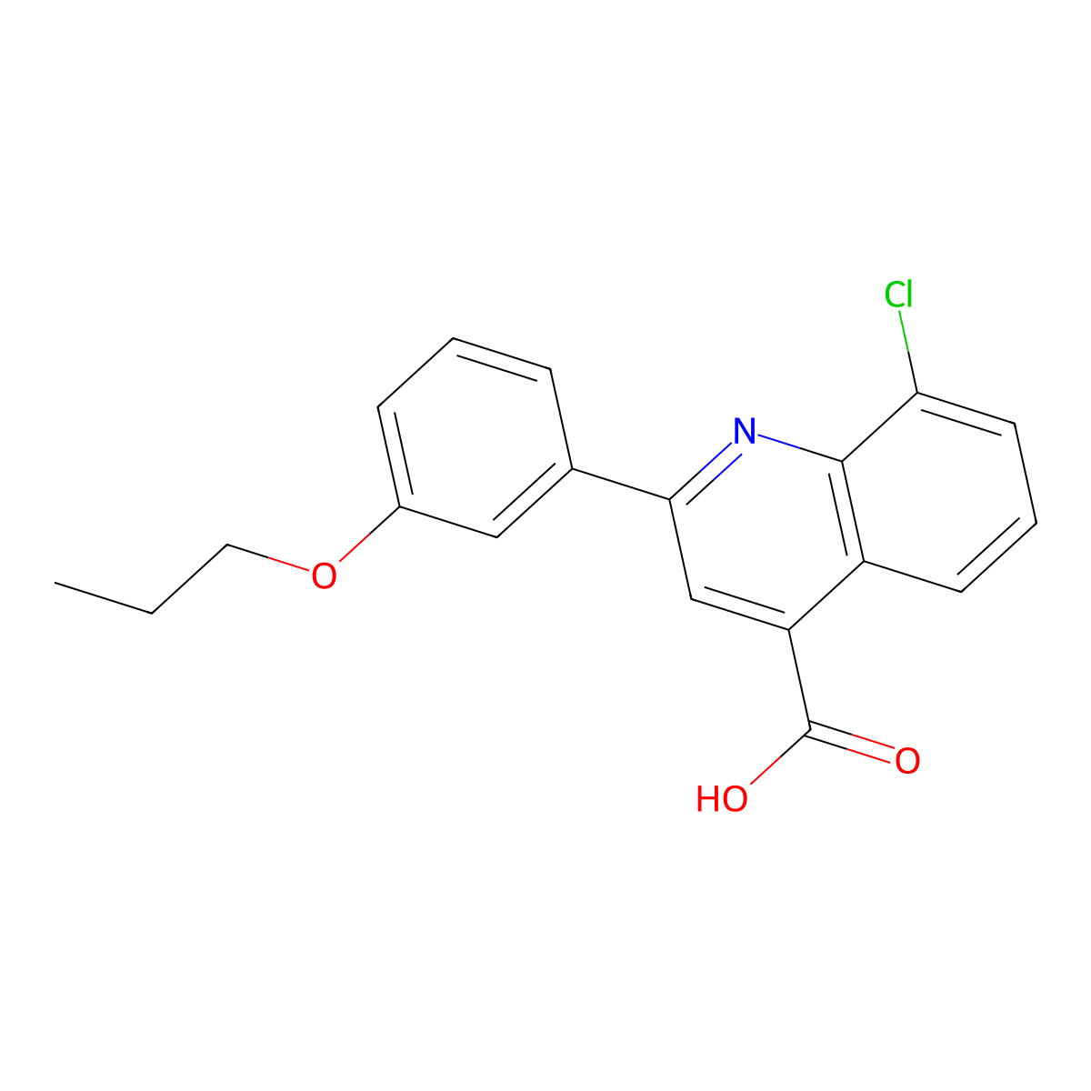 8-Chloro-2-(3-propoxyphenyl)quinoline-4-carboxylic acid molecular structure, CAS 862713-32-4
