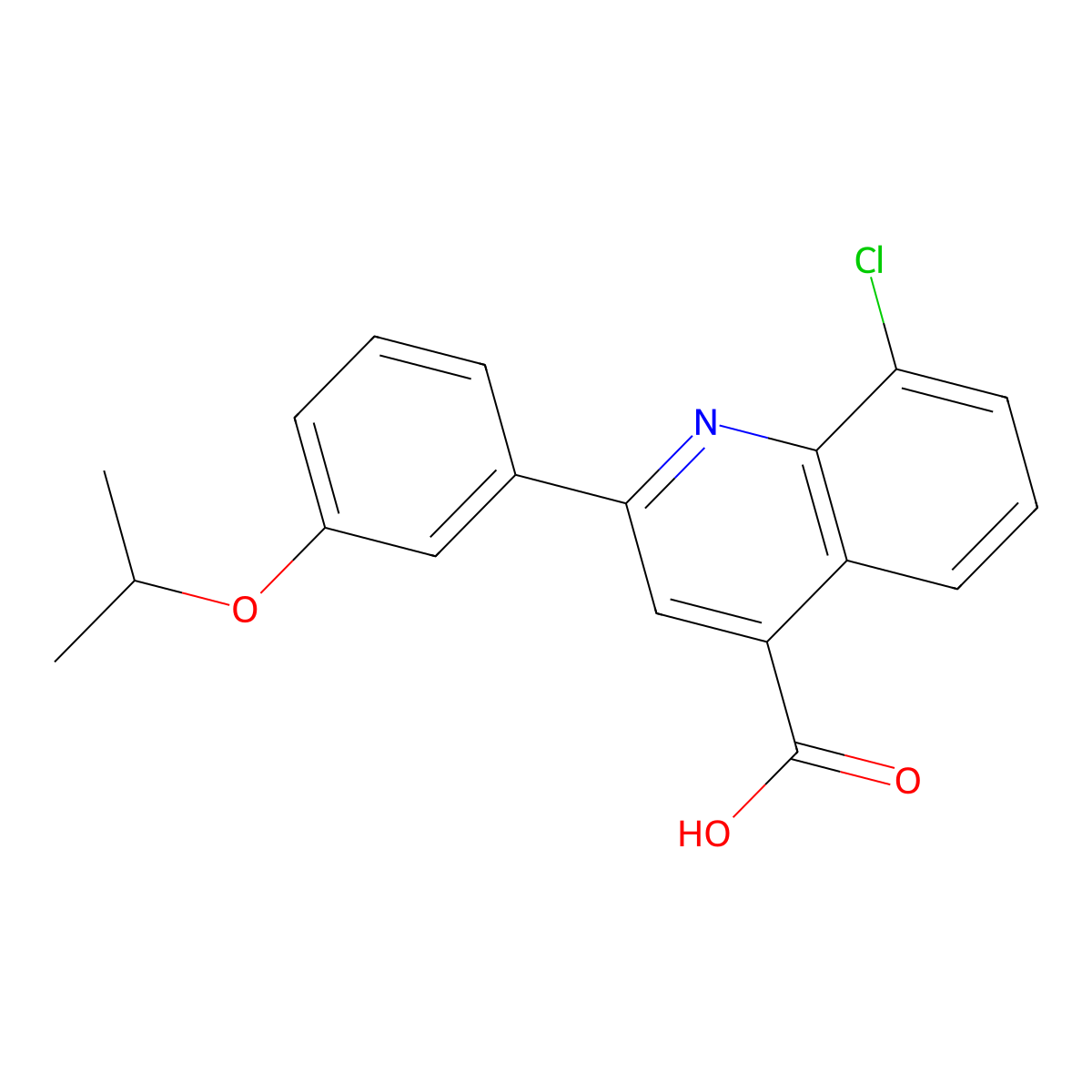 8-Chloro-2-(3-isopropoxyphenyl)quinoline-4-carboxylic acid molecular structure, CAS 862713-33-5