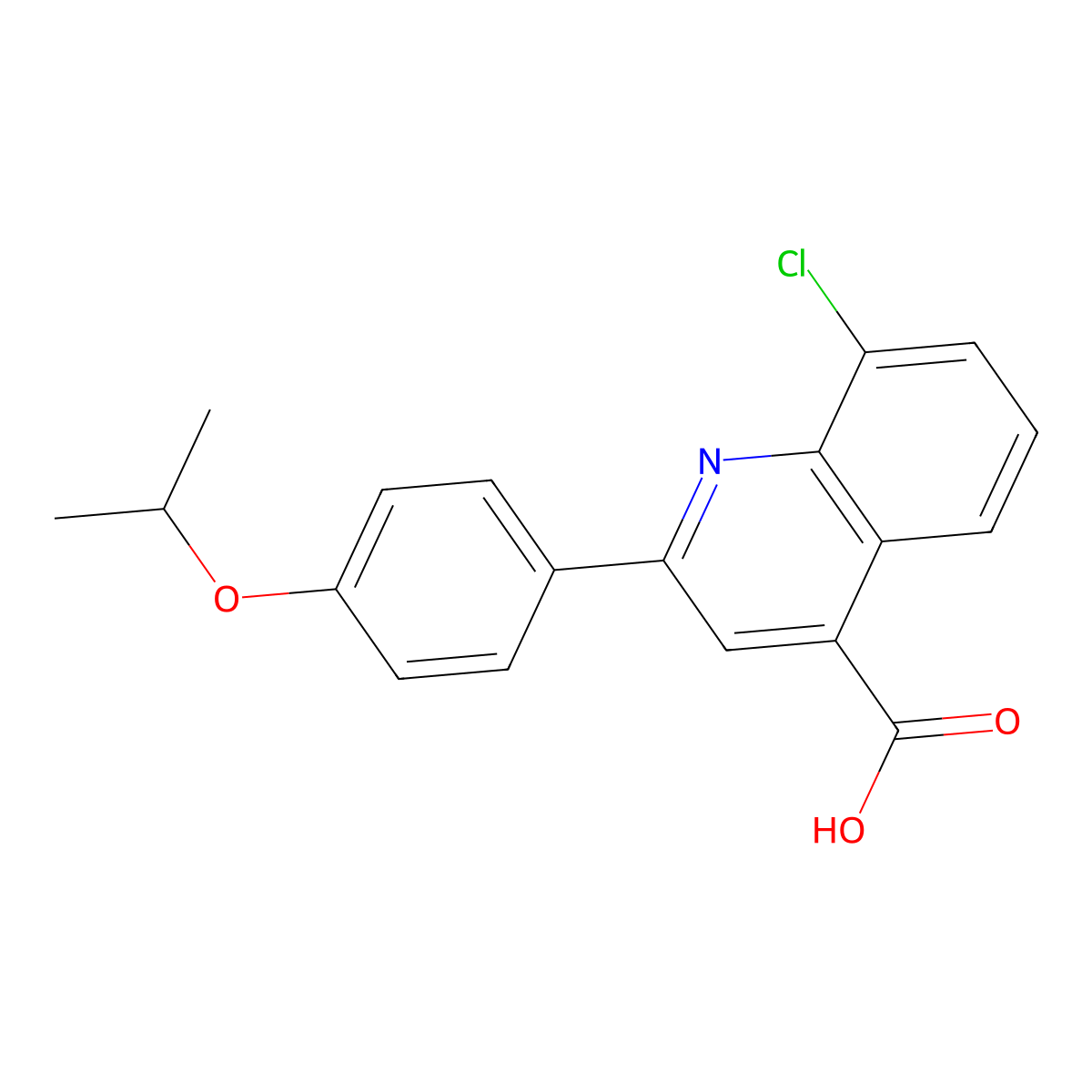 8-Chloro-2-(4-isopropoxyphenyl)quinoline-4-carboxylic acid molecular structure, CAS 862713-34-6