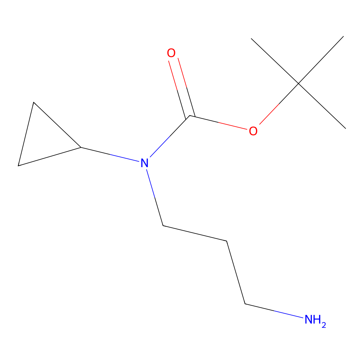tert-Butyl N-(3-aminopropyl)-N-cyclopropylcarbamate molecular structure, CAS 862718-31-8